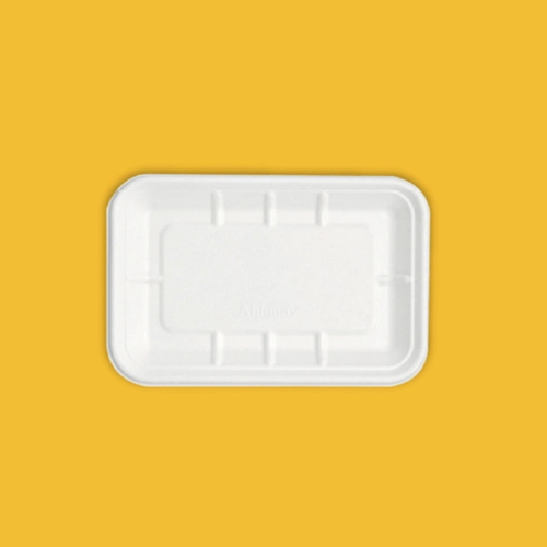 2 D Tray Sugercane Bagasse ( Pack Of 50 Pcs )