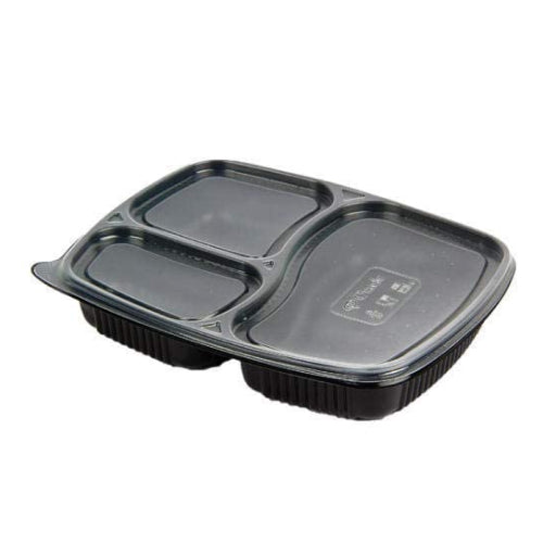 3 Compartment Tray With Lid ( Pack Of 50 Pcs )