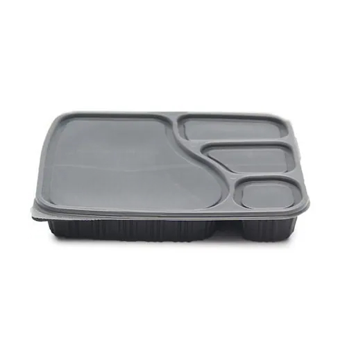 4 Compartment Tray With Lid ( Pack Of 50 Pcs )