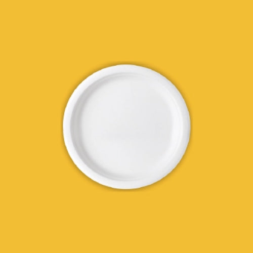6 " Inch Sugercane Bagasse Plate ( Pack Of 50 Pcs )