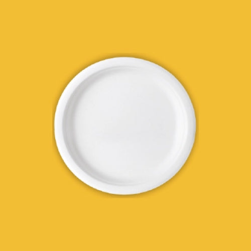 7 " Inch Sugercane Bagasse Plate ( Pack Of 50 Pcs )