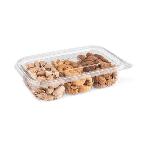 3 Compartment Dry Fruits Container ( Pack Of 50 Pcs )