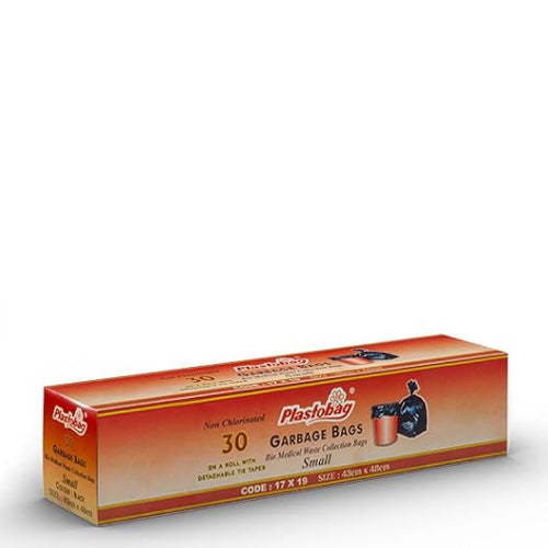 Garbage Bag 17 X 19 ( Small ) | Pack Of 30 Pcs | Black Dustbin Covers